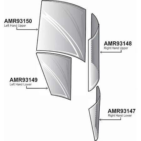 Aftermarket AMR93150 Upper Door Glass Left Hand AMR93150-ABL